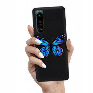 Etui Mat Czarny do SONY XPERIA 5 III Wiosna Wzory