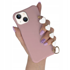 Etui Matowe CIEMNY RÓŻ do IPHONE 13 MINI Top Serce