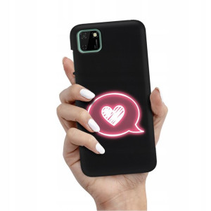 Etui Matowe CZARNE do HUAWEI Y5P Obudowa TOP Wzory