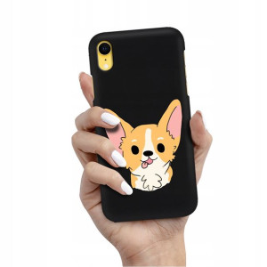 Etui Matowe CZARNE do IPHONE XR Obudowa Case Wzory