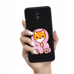 Etui Matowe CZARNE do XIAOMI REDMI 8A Case Wzory