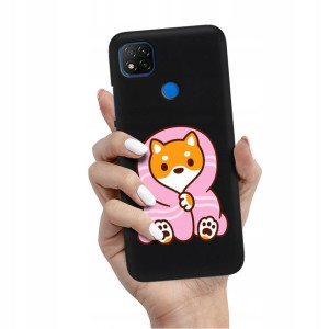 Etui Matowe CZARNE do XIAOMI REDMI 9C Case Wzory