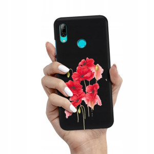 Etui Matowe Czarny do HUAWEI Y7 2019 Wiosna Wzory