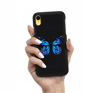 Etui Matowe Czarny do IPHONE XR Wiosenne Top Wzory
