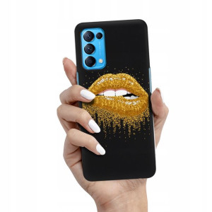 Etui Matowe Czarny do OPPO RENO 5 4G Wiosna Wzory