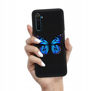 Etui Matowe Czarny do REALME 6 PRO Wiosenne Wzory