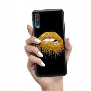 Etui Matowe Czarny do SAMSUNG A50s Wiosenne Wzory