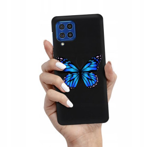 Etui Matowe Czarny do SAMSUNG F62 Wiosenne Wzory