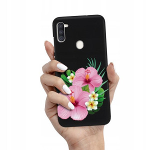 Etui Matowe Czarny do SAMSUNG M11 Wiosenne Wzory