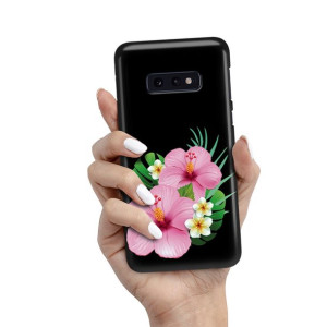 Etui Matowe Czarny do SAMSUNG S10e Wiosenne Wzory