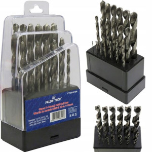 Zestaw Wierteł Do Metalu 19 Sztuk 1-10 Mm Wiertła