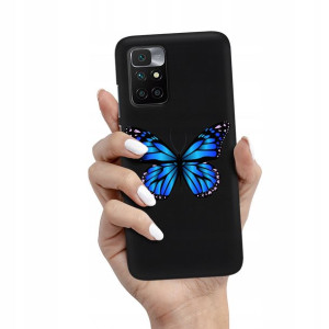 Etui Matowe Czarny do XIAOMI REDMI 10 Wiosna Wzory