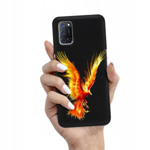 Etui Matowe Czarny OPPO A72 Wiosenne Top Wzory