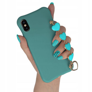 Etui Matowe Do Iphone Xs Morski Łańcuszek Serce