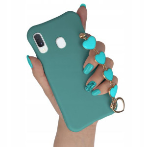 Etui Matowe Do Samsung A20e Morski Łańcuszek Serce