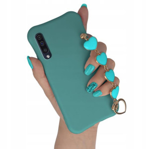 Etui Matowe Do Samsung A50 Morski Łańcuszek Serce