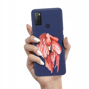 Etui Matowe Granat do ALCATEL 3L 2021 Wiosna Wzory