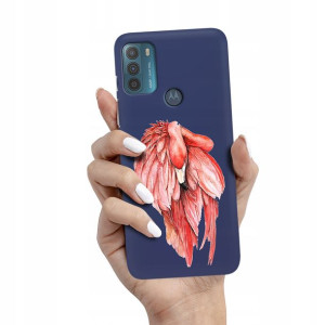 Etui Matowe Granat do MOTOROLA G50 Wiosenne Wzory