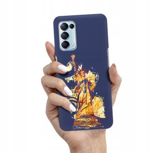 Etui Matowe Granat do OPPO RENO 5 5G Wiosna Wzory
