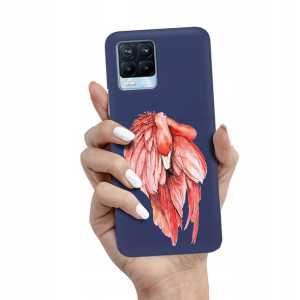 Etui Matowe Granat do REALME 8 Wiosenne Top Wzory