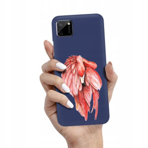 Etui Matowe Granat do REALME C11 2021 Wiosna Wzory