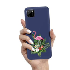 Etui Matowe Granat do REALME C20 Wiosenne Wzory