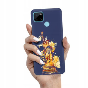 Etui Matowe Granat do REALME C25Y Wiosenne Wzory