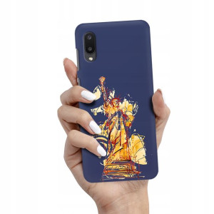 Etui Matowe Granat do SAMSUNG A02 Wiosenne Wzory