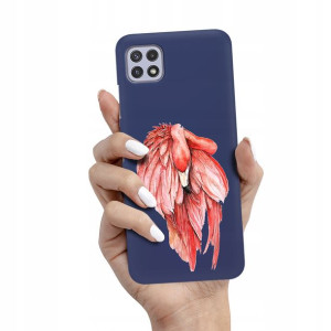 Etui Matowe Granat do SAMSUNG A22 5G Wiosna Wzory