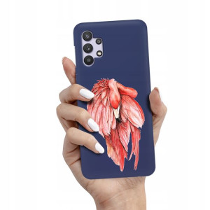 Etui Matowe Granat do SAMSUNG A32 4G Wiosna Wzory