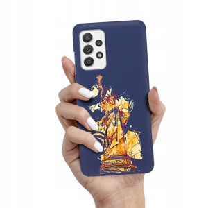 Etui Matowe Granat do SAMSUNG A52 4G Wiosna Wzory