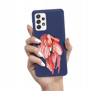Etui Matowe Granat do SAMSUNG A52 Wiosenne Wzory
