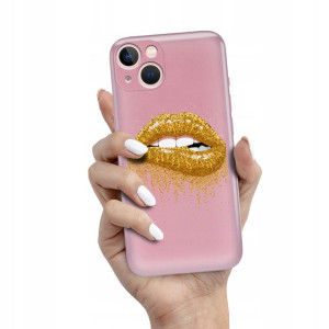 Etui Metalic Różowy do IPHONE 13 Wiosenne Wzory