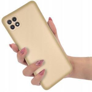 Etui METALICZNE Błyszczące do SAMSUNG A22 5G ZŁOTY