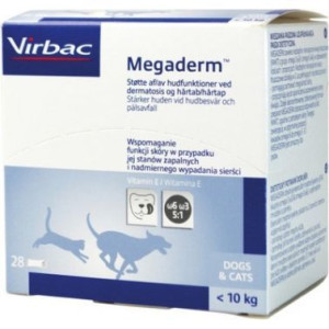 Megaderm Monodose Wspomaga Funkcje Skóry Psów i Kotów 4ml x 28