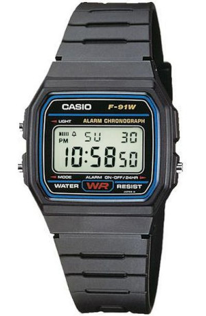Zegarek Męski Casio Stoper Alarm F-91w-1yer