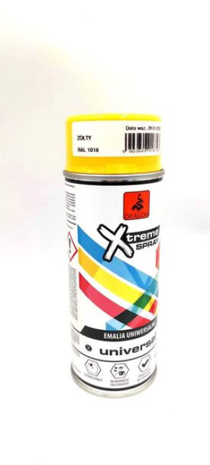 DRA Emalia uniwersalna- SUPER SPRAY 400ml  ŻÓŁTA RAL 1018