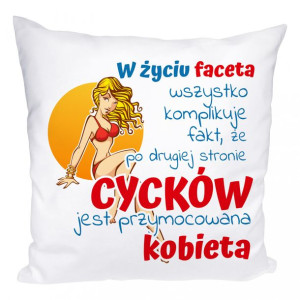 Śmieszna poduszka na dzień chłopaka faceta prezent