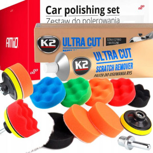 K2 Ultra Cut 100g+zestaw Gąbek Do Polerowania 80mm