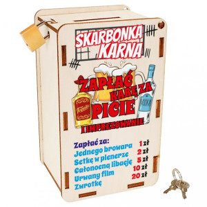 Prezent na urodziny skarbonka kara za picie