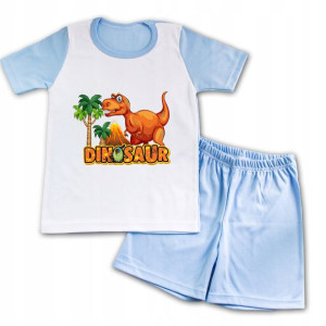 Piżama Do Przedszkola Nieb 110 DINOZAUR DINO 03