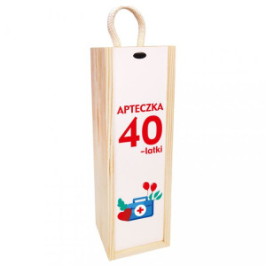 Prezent na urodziny apteczka 40-latki skrzynka