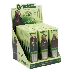 Bibułki G-Rollz Snoop Dogg Organic Green Hemp Cone King Size - 6 szt.