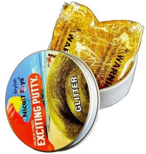 Magiczna Antystresowa Plastelina z Brokatem YELLOW