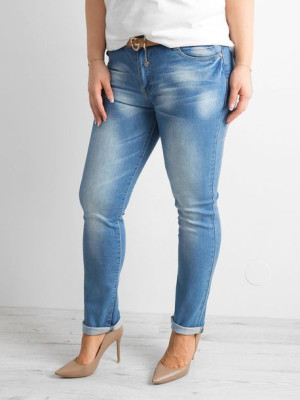 Spodnie jeansowe plus size niebieskie rozm. 28
