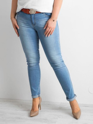 Niebieskie jeansy slim fit PLUS SIZE rozm. 30