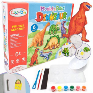Zestaw Kreatywny - Zrób Magnesy na lodówkę - Dinozaury