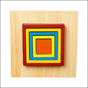 Drewniane Puzzle Geometryczne vol. 1 KWADRATY