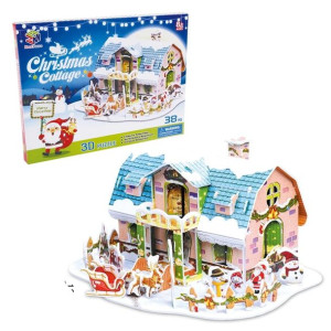 Puzzle 3D - Świąteczne odwiedziny Mikołaja
