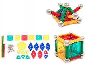 Klocki magnetyczne panele - 125 el.